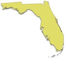 Florida Map as a drawing