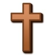 painted brown christian cross