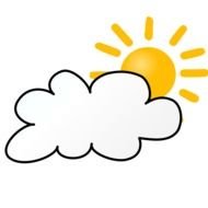 drawing of the sun behind the cloud