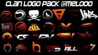 logos on a black background