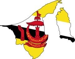 Brunei Flag Map Clipart