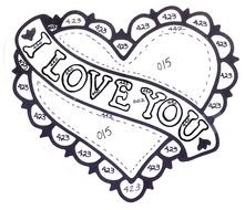 Clipart of the i love you sign and heart