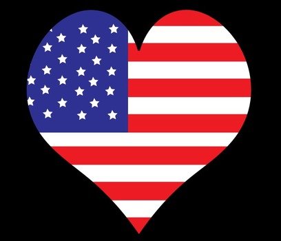American Flag Heart Panda Free Images clipart