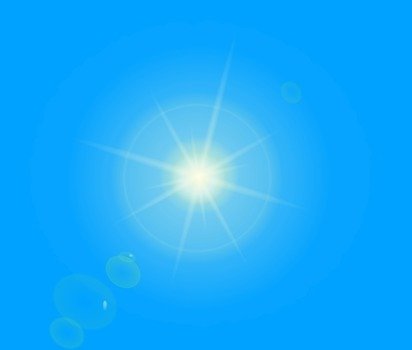 Clip art of sun on a sky