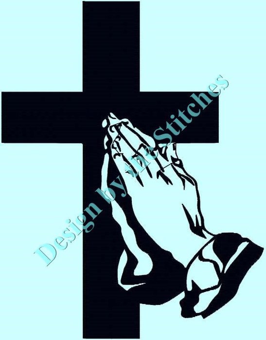 Praying Hands Cross Religion Religious Christian Silhuette