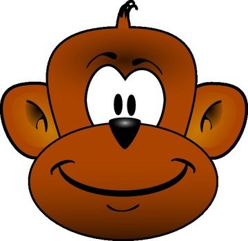 Cartoon Monkey Head At Clkercom Vector Online clipart