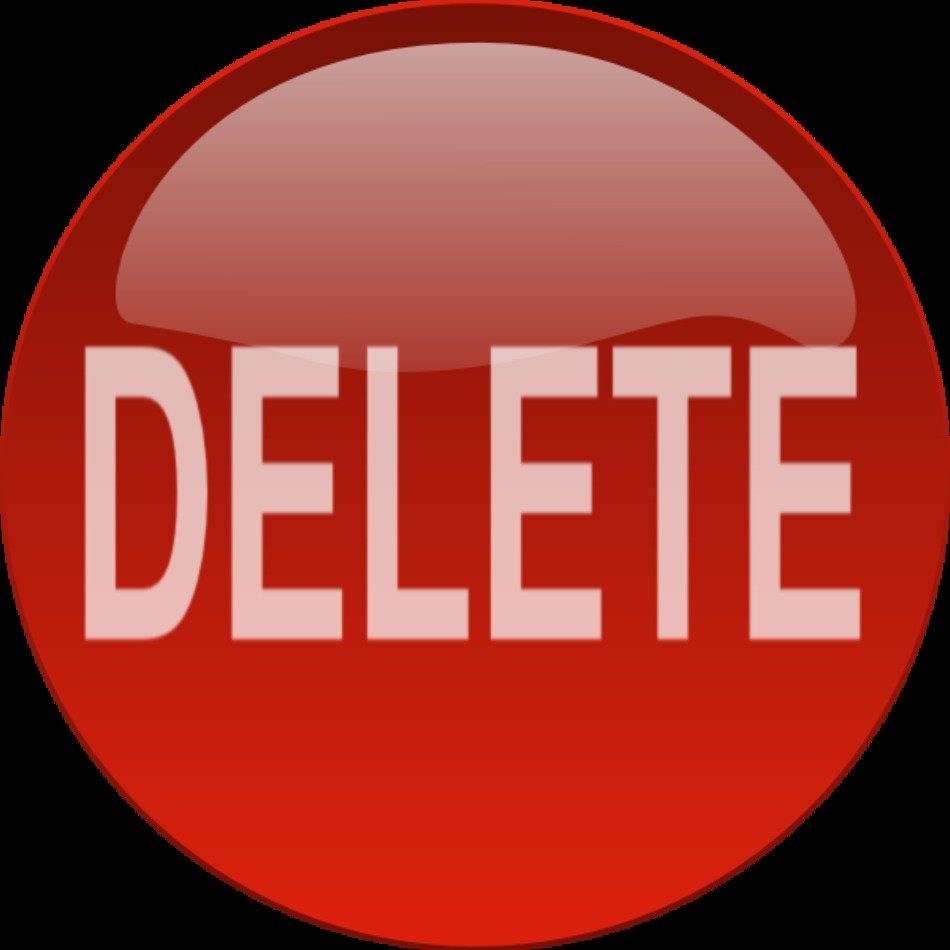 Home Button Red Delete