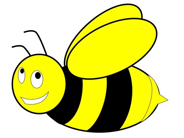 Black And Yellow Honey Bee Vector Online