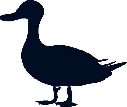 Duck Silhouette Lance At Clkercom Vector Online clipart