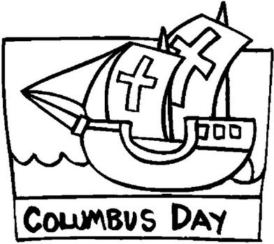 Columbus Day Ships Coloring Pages Family Holiday