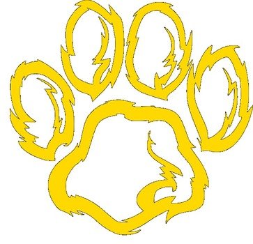 Wildcat Paw Golden At Clkercom Vector Online