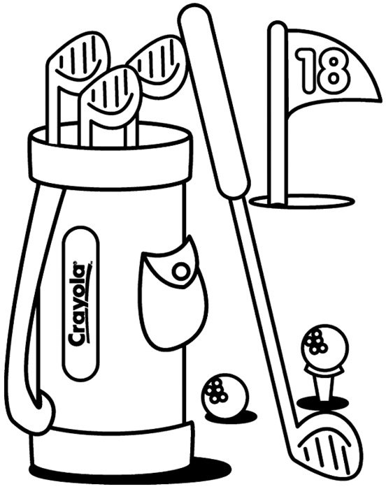Golf equipment, Coloring Page