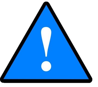 Black Blue White Warning 1 At Clkercom Vector