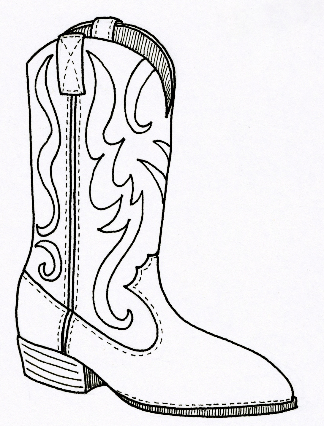 Clip Art Of Cowboy Boot Free Image Download