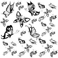 Flying Butterflies drawing