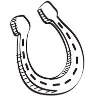 Lucky Horse shoe drawing