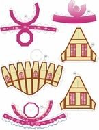 clipart of the paper toys my little pony house