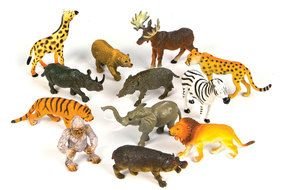 Plastic Zoo Animals drawing