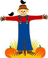 Scarecrow With Crows drawing