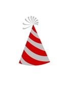 Clipart of red and silver party hat