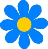 Blue Flower At Clkercom Vector Online Royalty N3