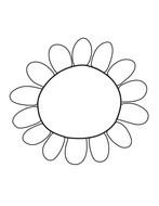 Black and white drawing of the beautiful flower clipart