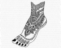 Henna Tattoo Vintage Mhendi Digital Images For Print Iron On clipart