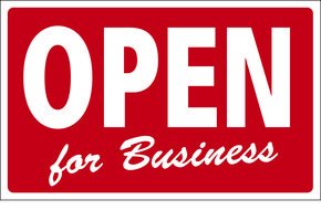 open for business drawing