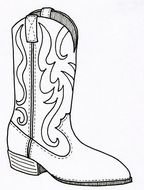 Clip art of Cowboy Boot