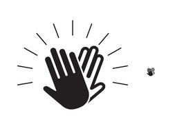 clipart of the Dribble High Five Icon