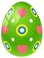 green decorated Easter egg
