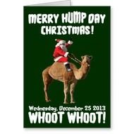 Merry Hump Day Christmas 2013 Santa &amp; Camel Greeting Card Zazzle