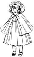Doll Outline drawing
