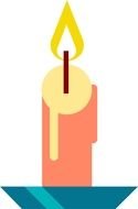 red candle drawing