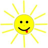 Funny Sun Face Cartoon At Clkercom Vector Online N2