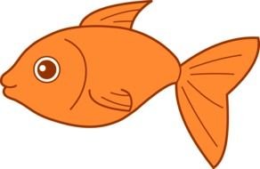 drawing of orange fish