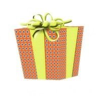 drawn gift with a yellow ribbon