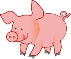 Pink Happy Pig At Clkercom Vector Online Royalty