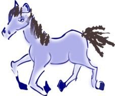 Purple Horse Running At Clkercom Vector Online