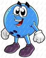 animated blue bowling ball