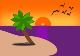 Beach Landscape drawing