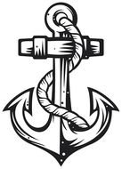 big Anchor as a drawing