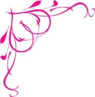 Pink Scroll Border Clip Art Hot Heart Hipng