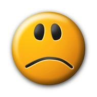 sad dark yellow smiley face