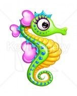 Cartoon Seahorse N54