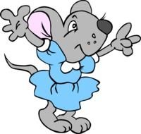 Clip art of the Mouse in a dress