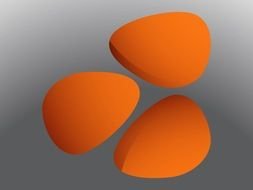 Abstract orange shapes for design