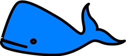 Cute whale clipart