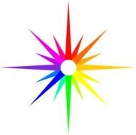 colored star on a white background