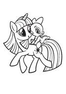 coloring page with My Little Pony characters